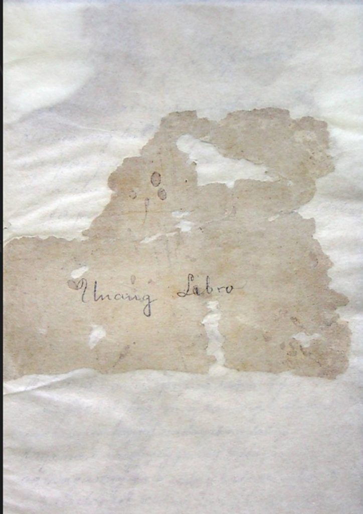 Orignal Mabini Writings in the National Historical Commission of the Philippines Library